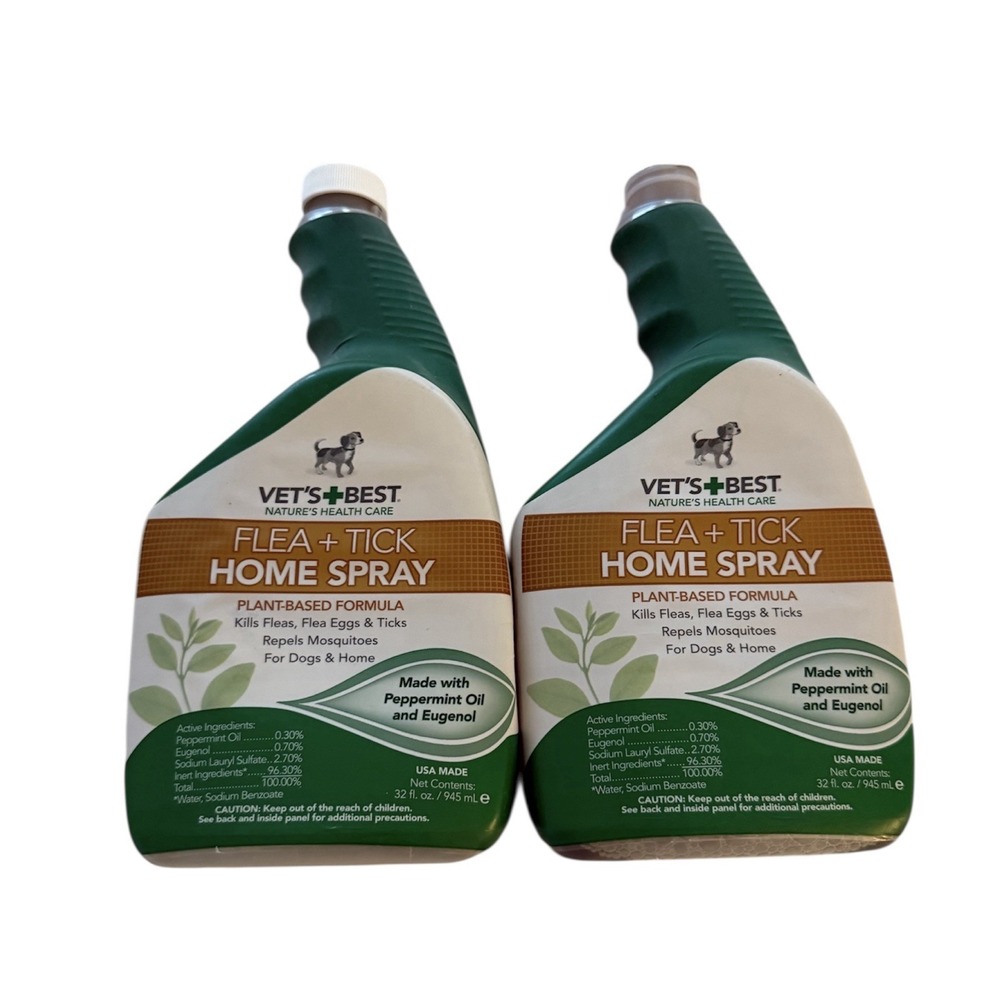Vet's Best Exterminator Spray Natural Treatment for Dogs &Home 2 Pak 32oz Each